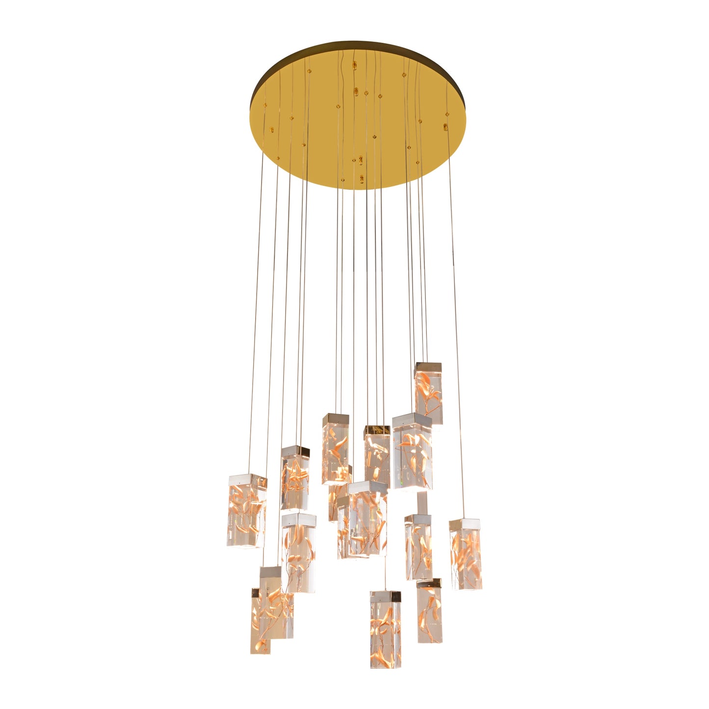 Parallel Square Multi-Light Chandelier