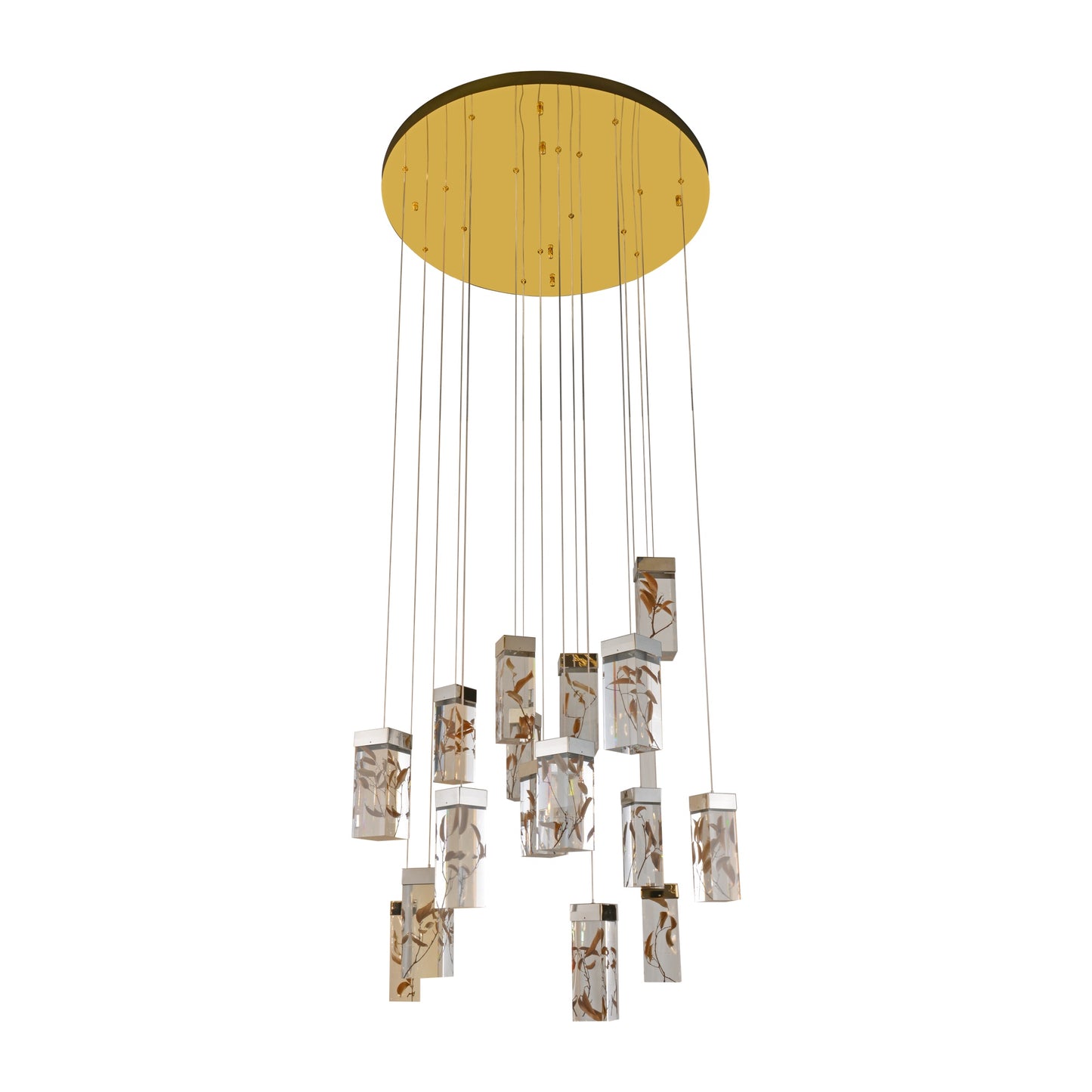 Parallel Square Multi-Light Chandelier