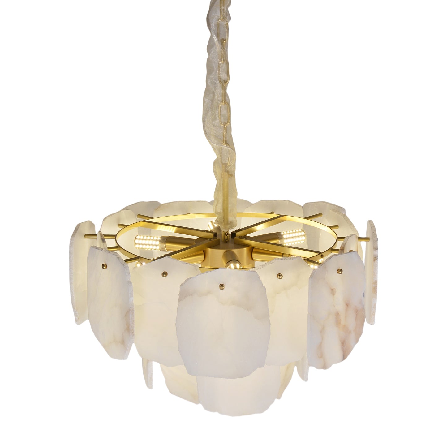 Mid-Century Modern Alabaster Chandelier