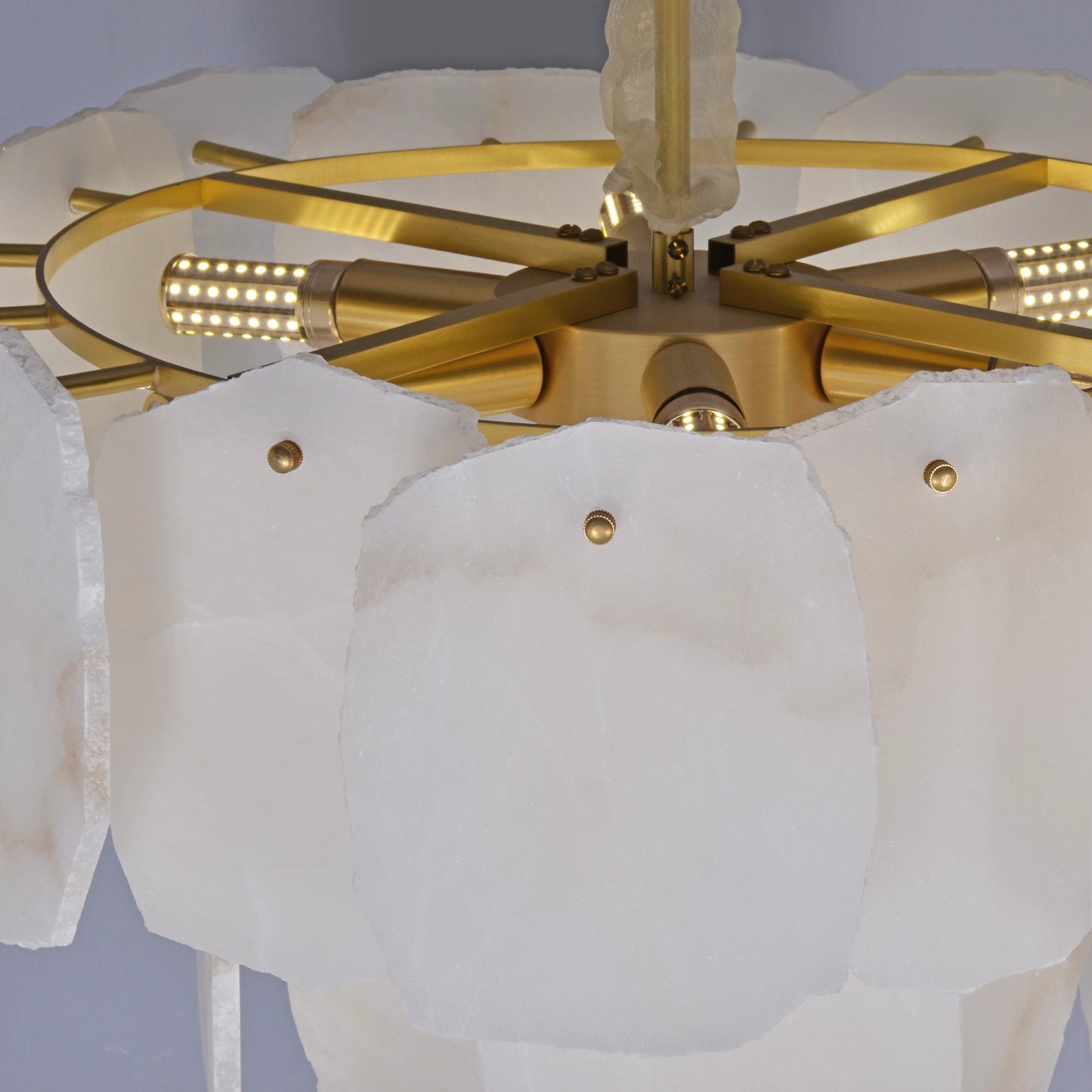 Mid-Century Modern Alabaster Chandelier